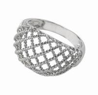 Lattice Sterling Silver Ring - Size 8 202//197